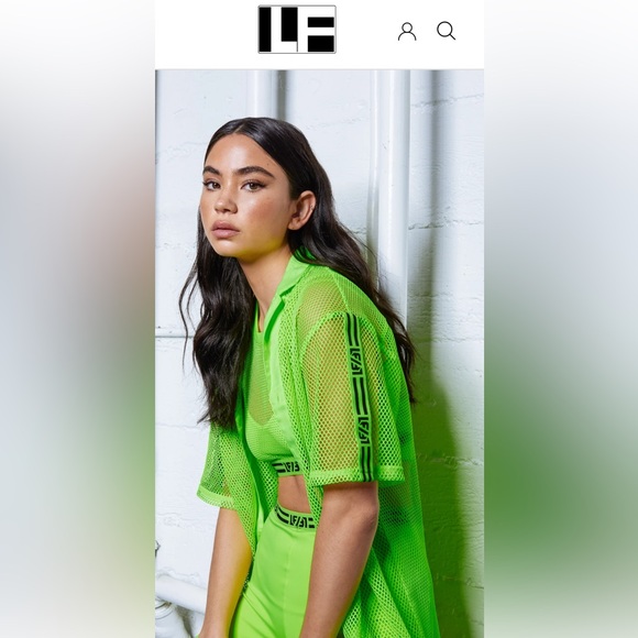 LF The Brand,  Digital Neon Mesh Top size S - Picture 1 of 9